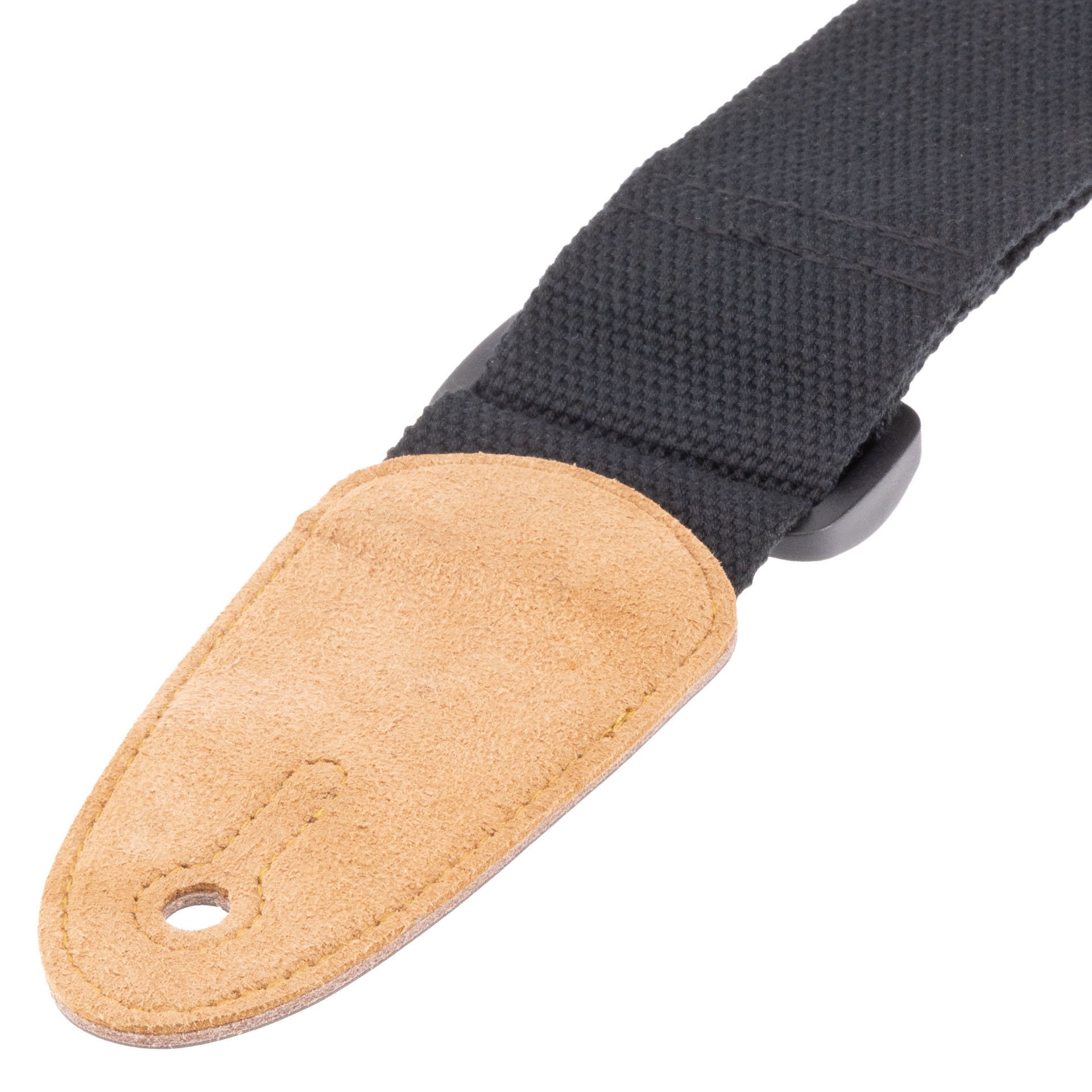 Non-Slip Cotton Guitar Strap - Black, 50 mm Width